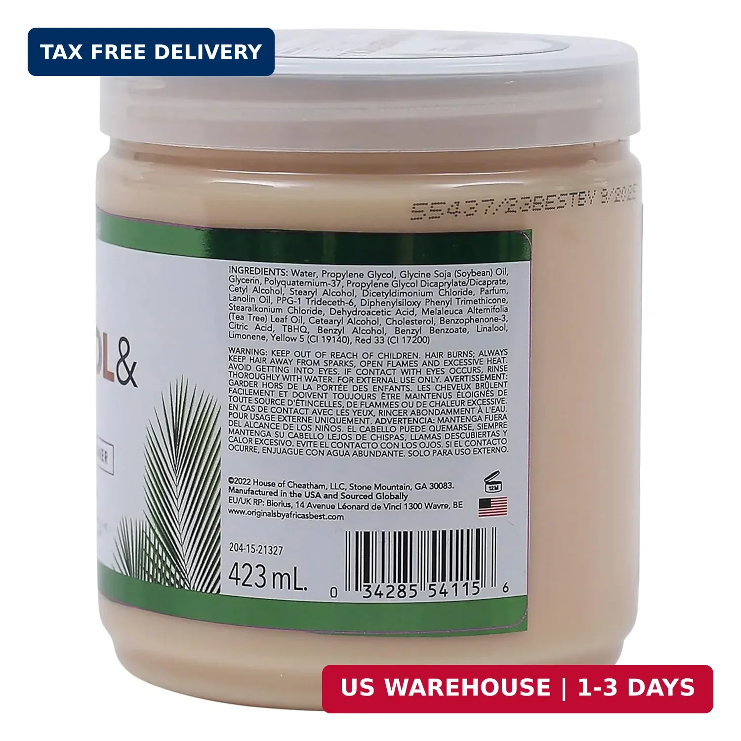 Originals by Africa’s Best Cholesterol Tea Tree Oil, Rinse-Out Plus Leave in Con
