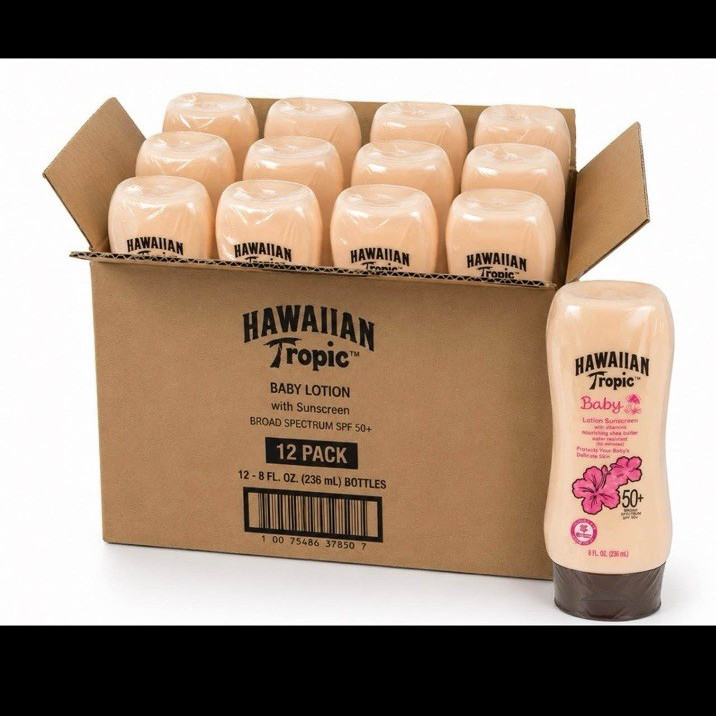 Hawaiian Tropic Baby Broad Spectrum SPF 50+ Lotion 8 fl oz 12 Bottles