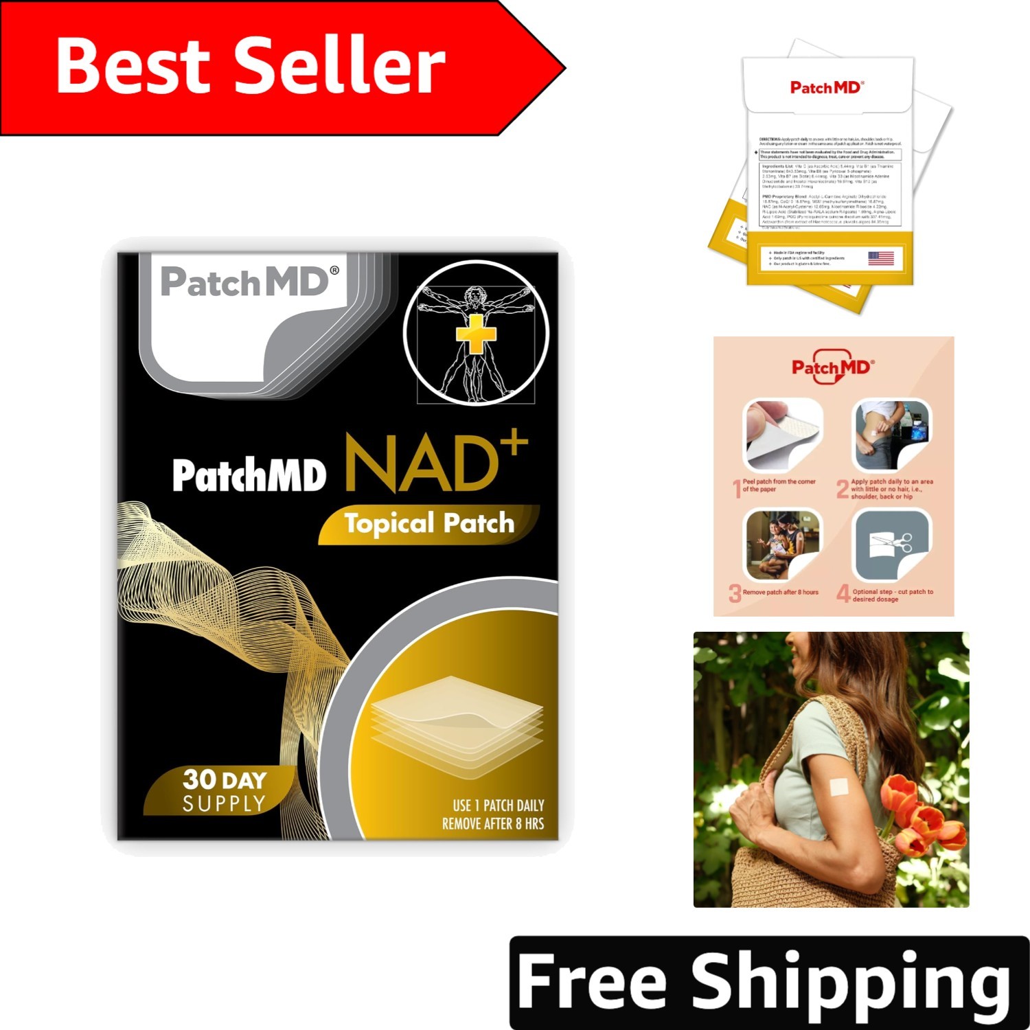 30-Day NAD+ Recovery Patches – Alternative to Pills for Nightly Restoration