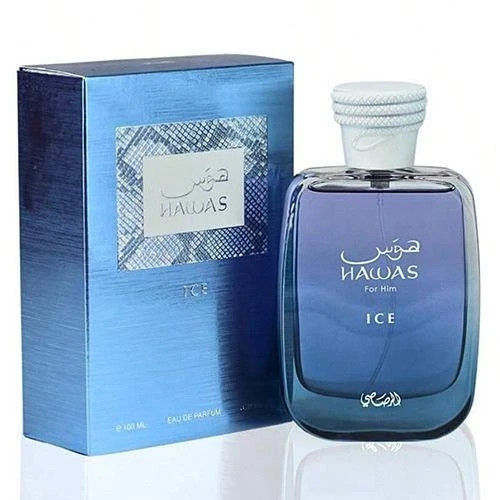 Rasasi Hawas Ice for Men Eau de Parfum Spray 3.4 Oz/100 ml -BRAND NEW SEALED B0X