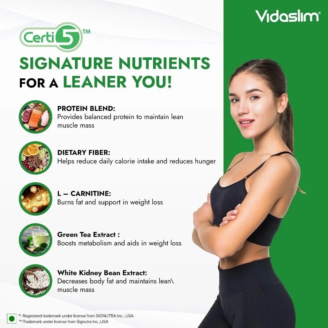Vidaslim Meal Replacement Protein Health Shake for Weight Control for Women Men