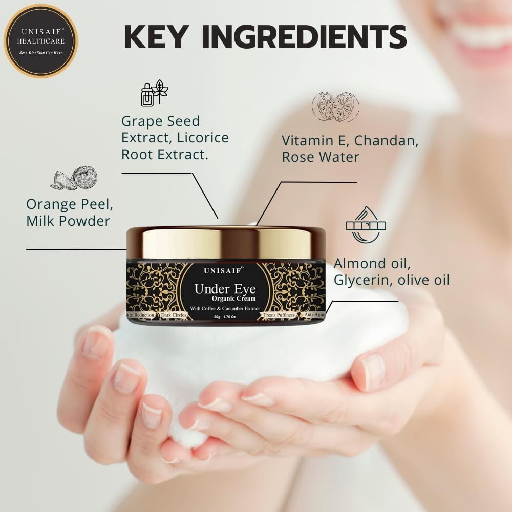 Unisaif Eye Repair Cream Under Eye Cream for Dark Circles and Puffiness 1.76 oz