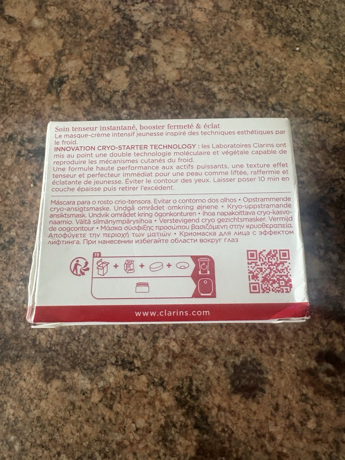 Clarins Cryo-Flash Cream-Mask Firming Face Mask 2.5 oz, 18M PAO (80095401)