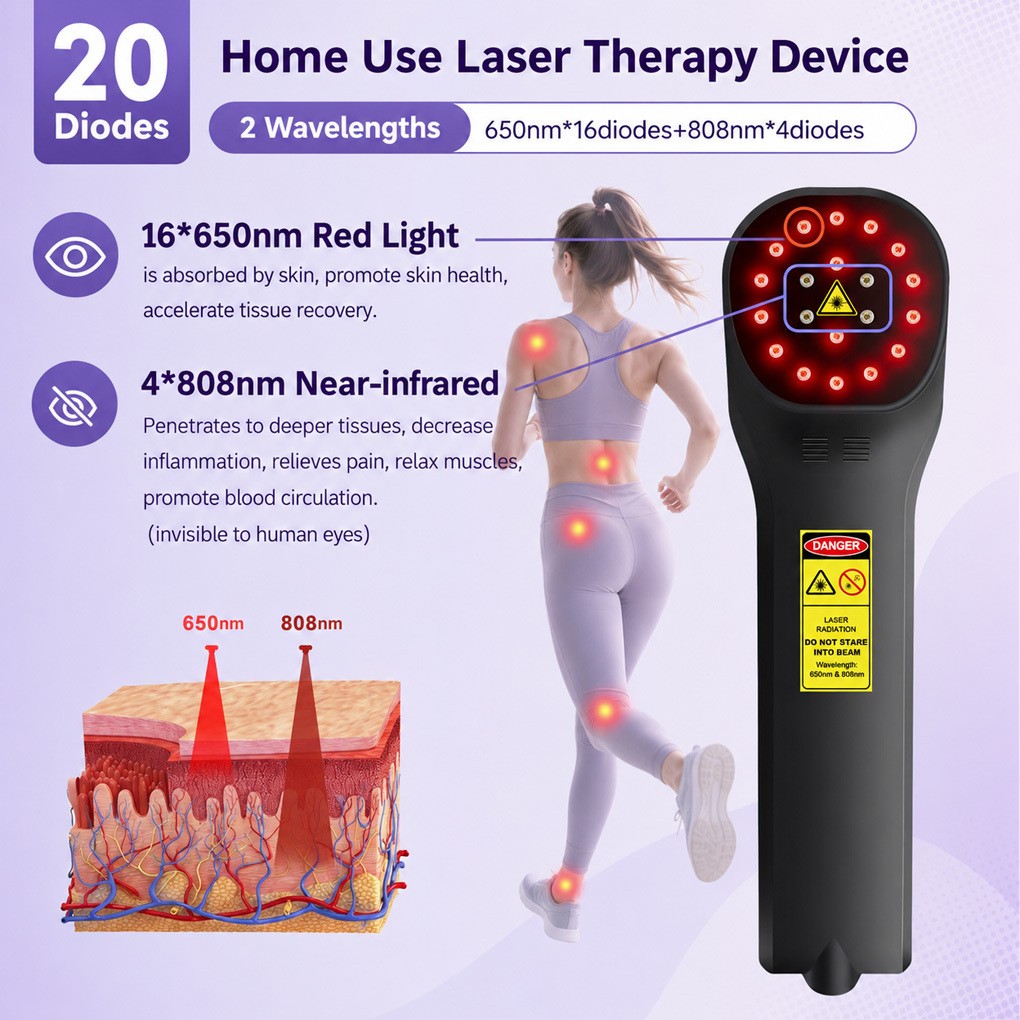 20 Diode Low Level Laser Therapy for Neck Shoulder Knee Pain Relief Home Use