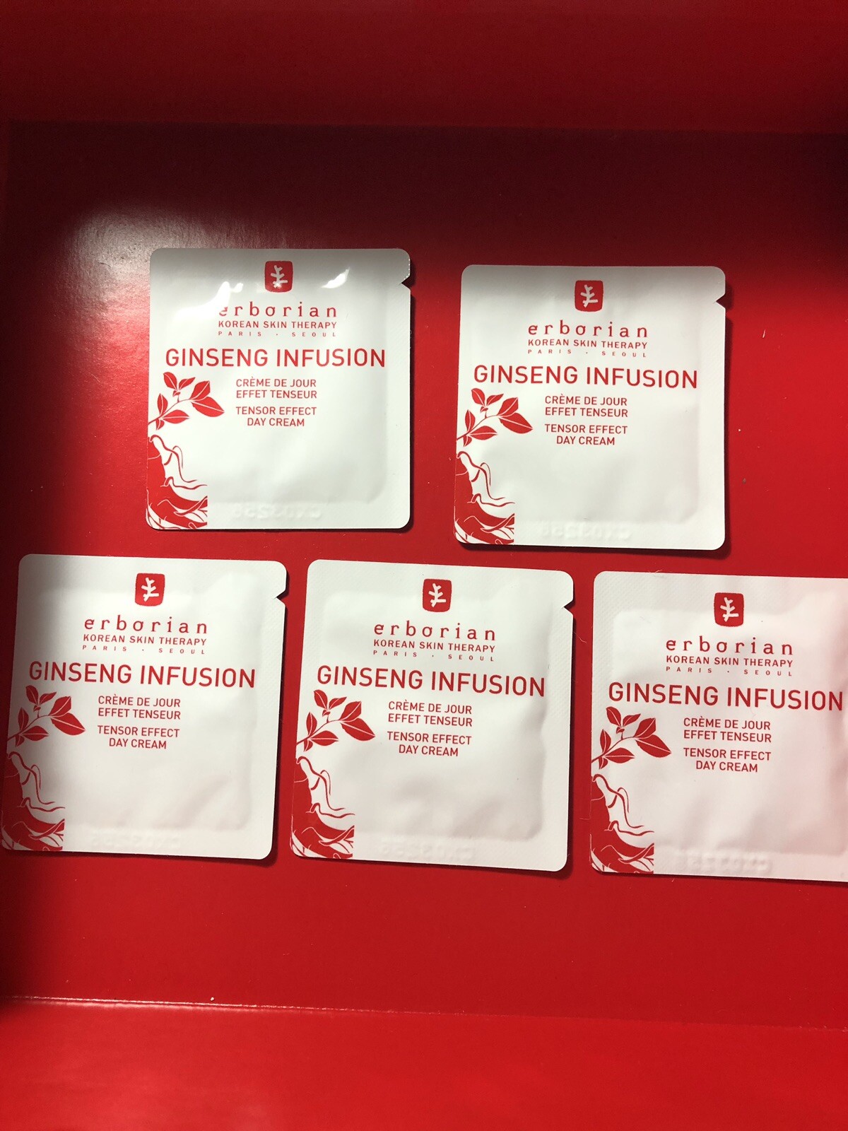 Erborian Ginseng Infusion Tensor Effect Day Cream Sample Packet 0.05 X 5 K-Beaut