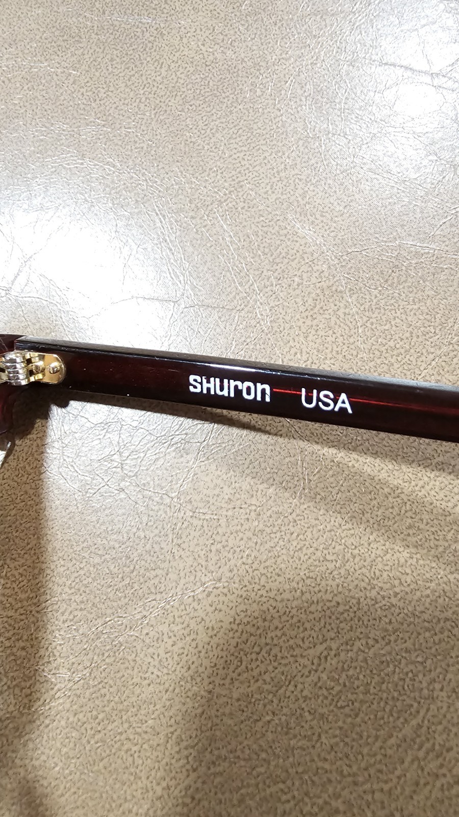 Shuron Ronsir Browline Burgundy Full Rim Metal/Plastic Eyeglass Frames 52-22