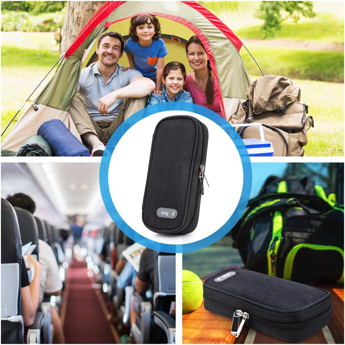 YOUSHARES Insulin Cooler Travel Case – Diabetic Case Insulated Organizer Portabl