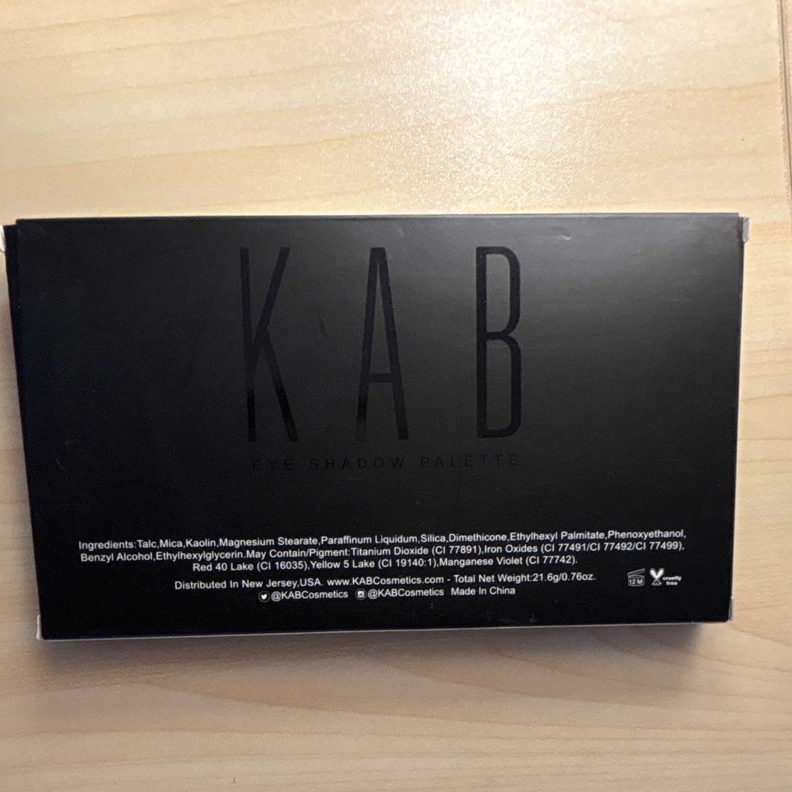KAB Cosmetics Day + Night Eyeshadow Palette Eye Shadow Palette 12M PAO