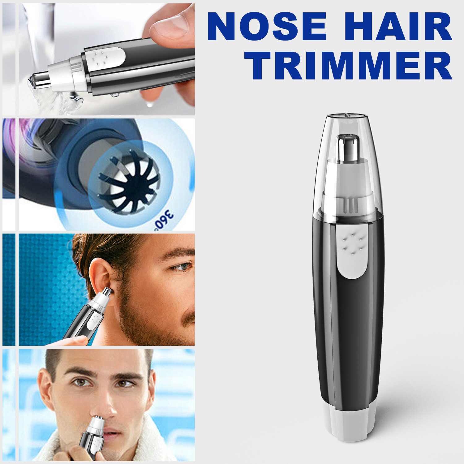 Hot Men Nose Ear Face Neck Eyebrow Hair Mustache Beard Trimmer Shaver Clipper
