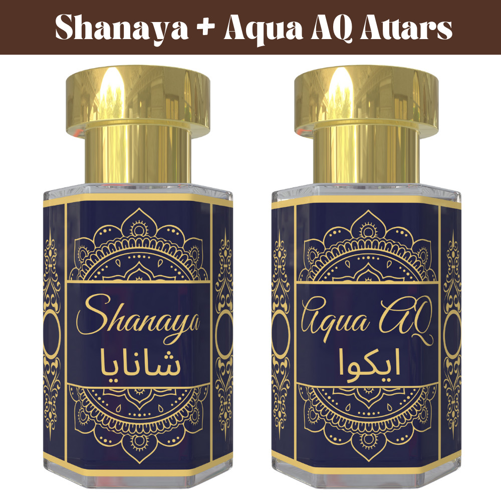 Shanaya & Aqua Attar Combo | Alcohol-Free Perfume | Floral & Fresh Fragrance 6ml
