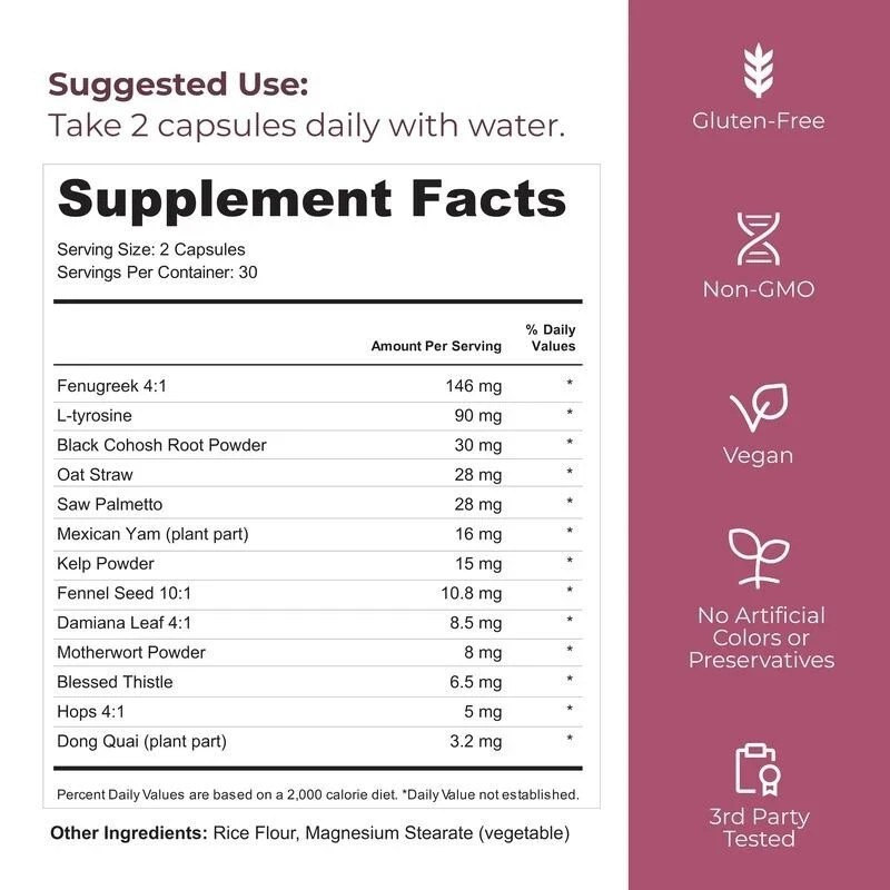 (2 Pack) True Fem for Women Advanced Wellness Support Supplement 120 Capsules US