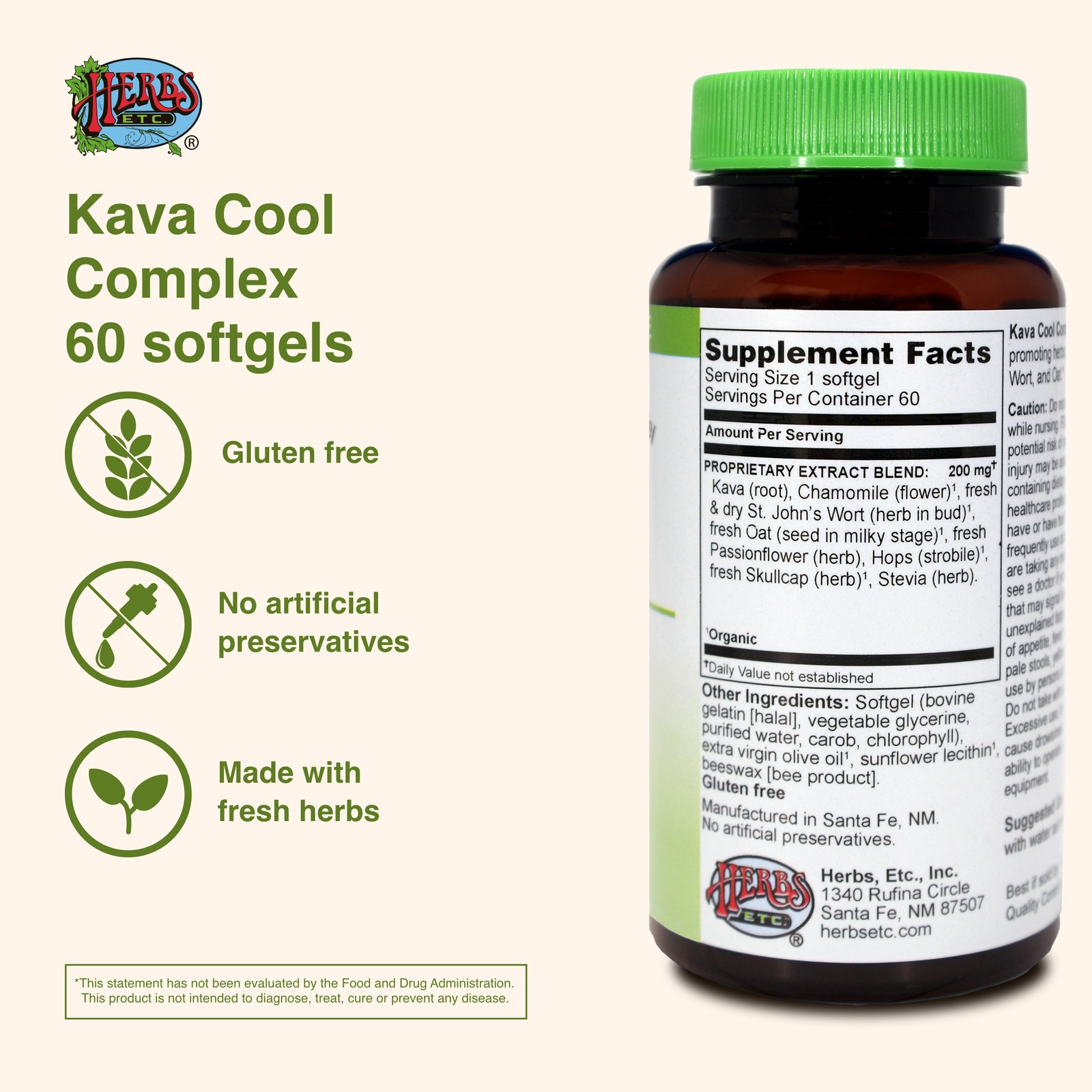 Herbs Etc. Cool Complex – 60 Softgels