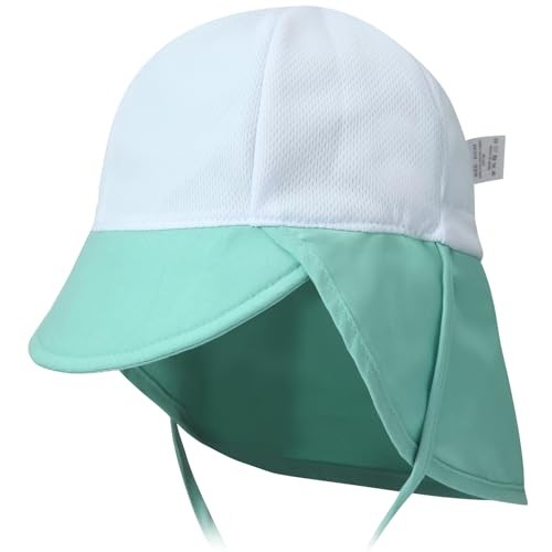 MaxNova Sombrero de sol para bebé, 6-24 Months Paquete de 2 Blanco/Verde