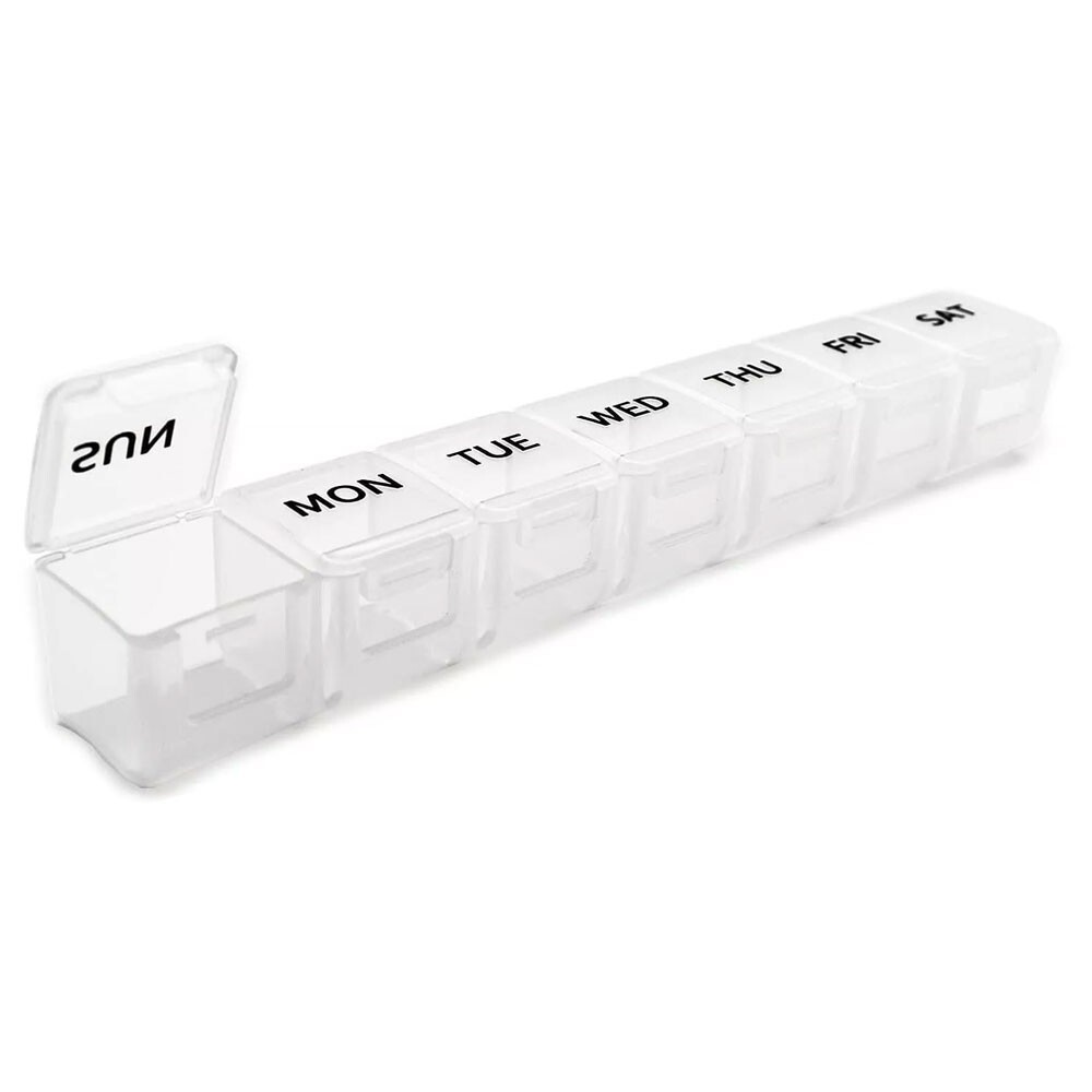 Clear Extra Large Weekly Pill Box Organizer 7 Day Jumbo Pill Case
