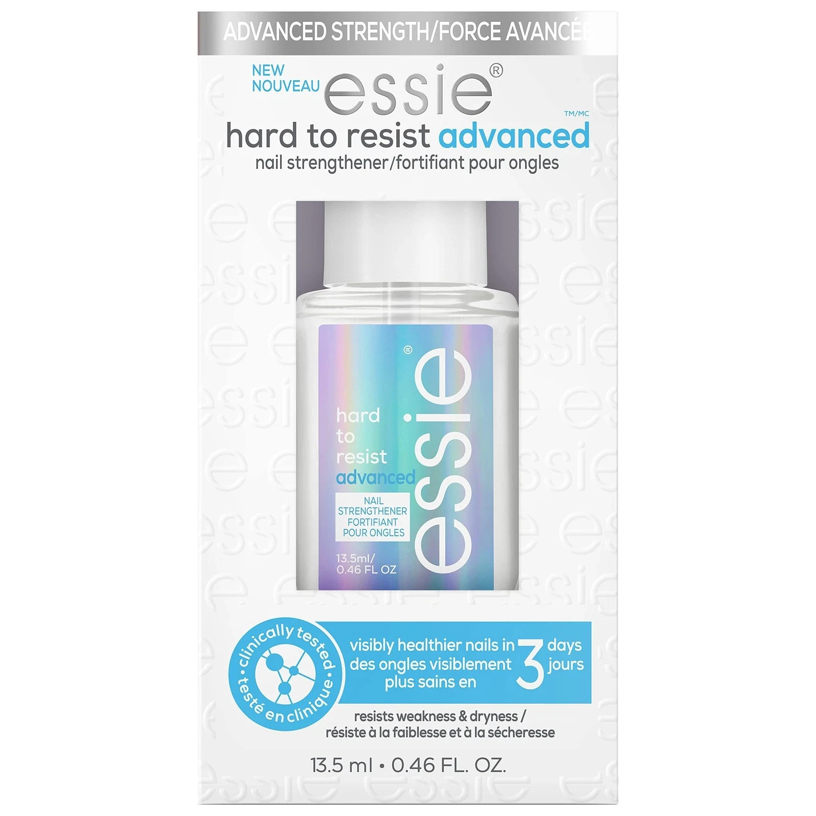 essie Hard to Resist Advanced Nail Strengthener 0.46 Fl Oz for Damaged Nails
