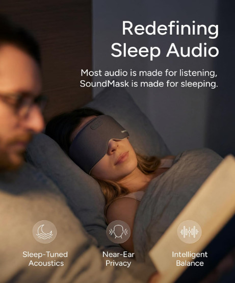 Bluetooth Sleep Headphones Eye Mask Blackout Sleeping Mask Built-in Speakers…