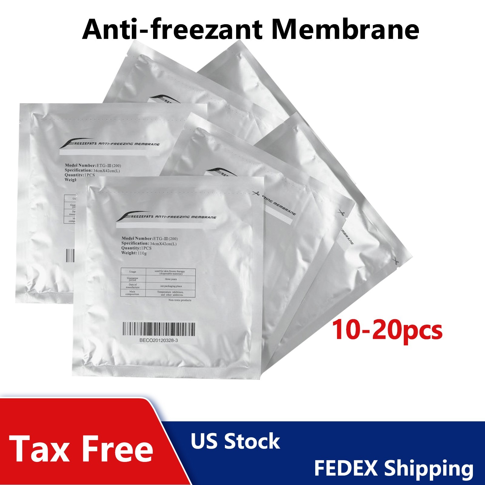 10/20PCS 70g M Antifreeze Membrane Cryo Pad For Cold Lipolysis Machine US Stock