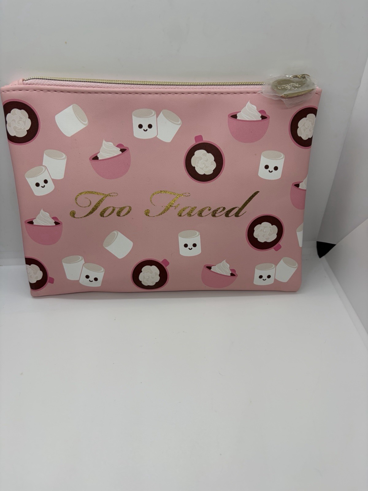 Too Faced You’re So Hot Makeup Cosmetic Bag Pink Limited Edition 8.25×6” New