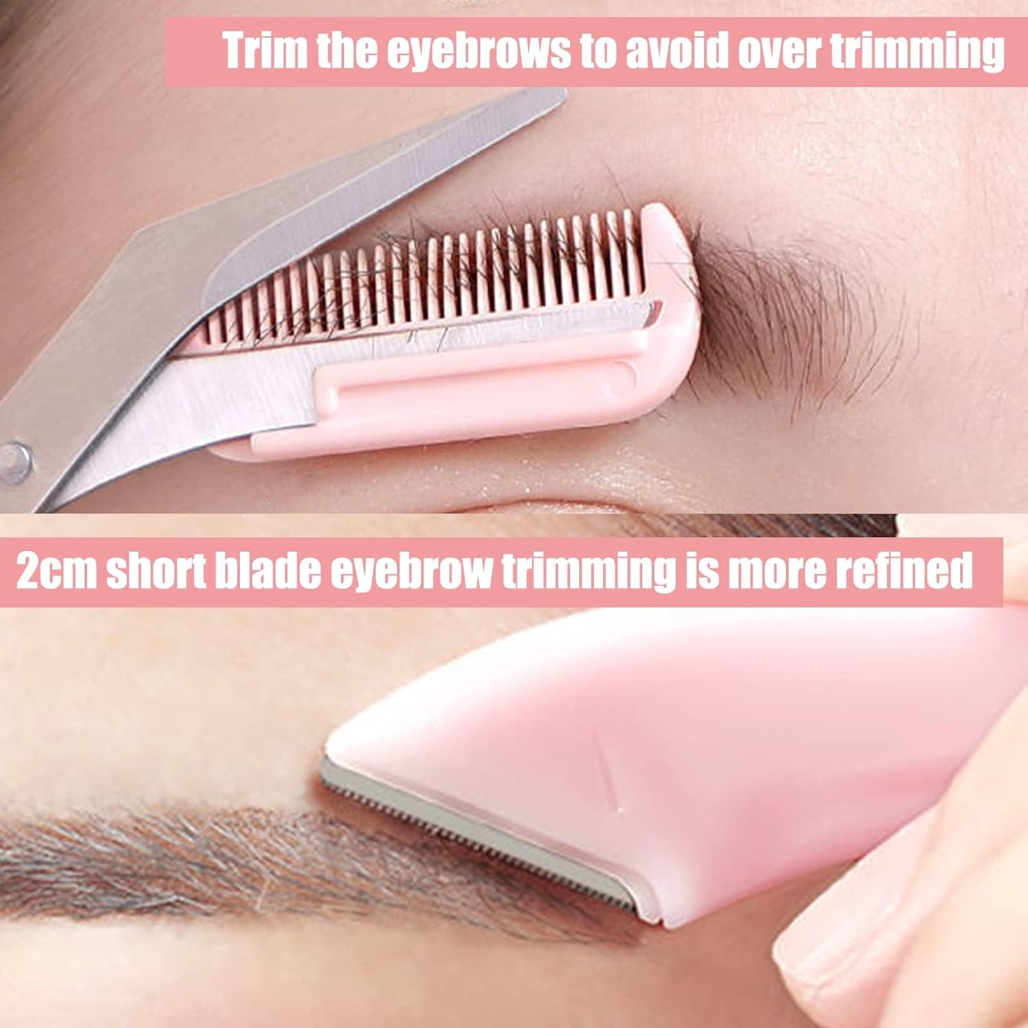 Eyebrow Trimmer Grooming Scissors Eyelash Thinning Shears Brow Shaping Tool Set