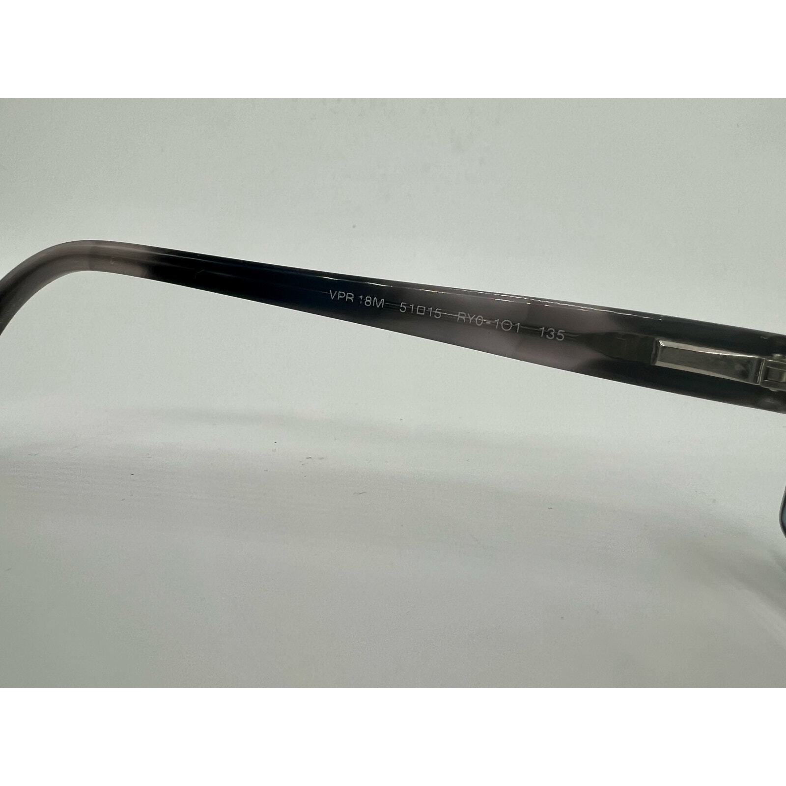 Used Prada VPR 18M Rectangle Designer Eyeglasses Unisex Blue Gray Full Frame Rim