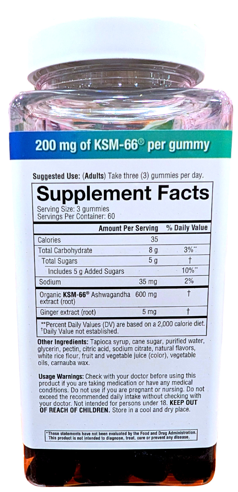 Youtheory Ashwagandha Gummies 180 Count EXP 08/2027