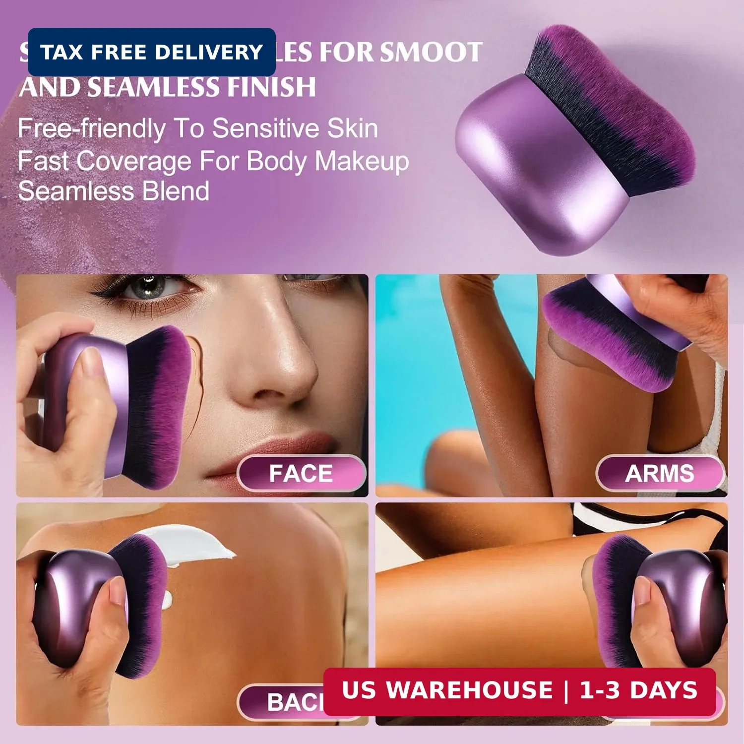 Extra Large Body Makeup Brush,75mm Wide-headed Body Coverage Applicator For Self