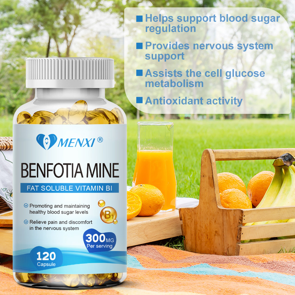 Benfotiamine 300mg 120Caps Vitamin B1 Benfotiamine Thiamine Fat-Soluble