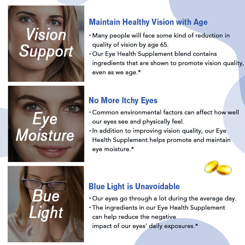 Lutein and Zeaxanthin, Eye Health Supplement 120 Capsules Promote Healthy Eye