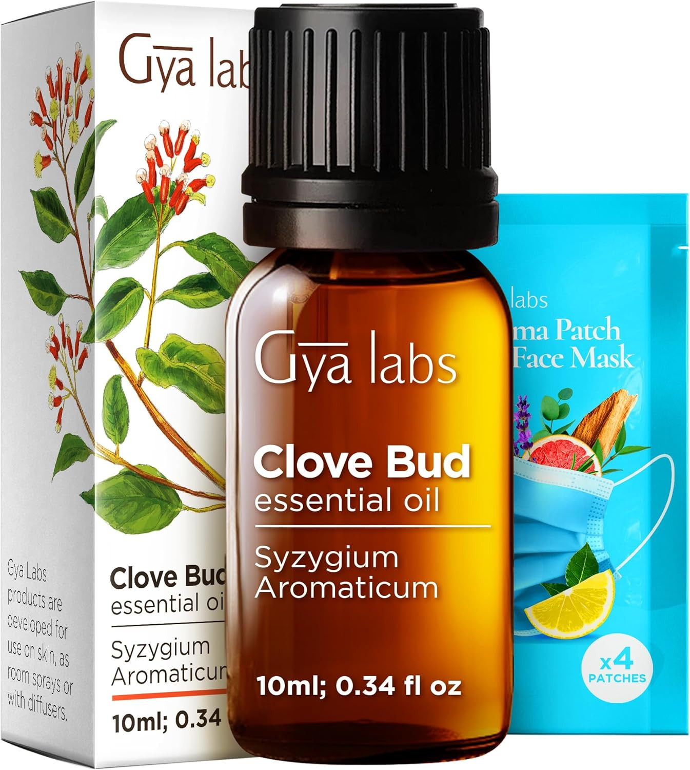 100% Pure Clove Essential Oil – 0.34 Fl Oz – Clove Oil for Hair, Skin, Diffuser,
