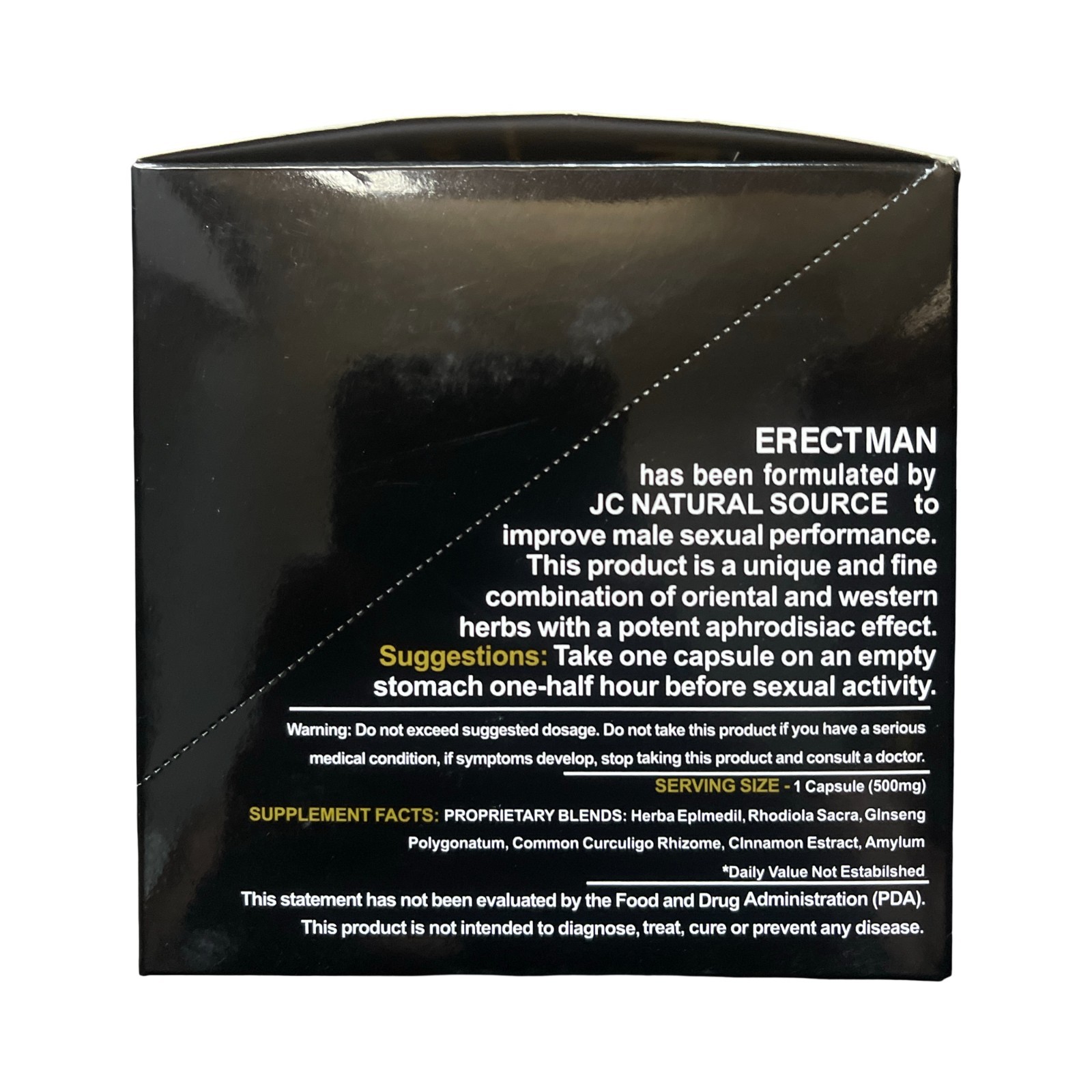 Erect-Man Extreme Potency Male Enhancement Pill! Last up to 3 Days! -10 Pills!