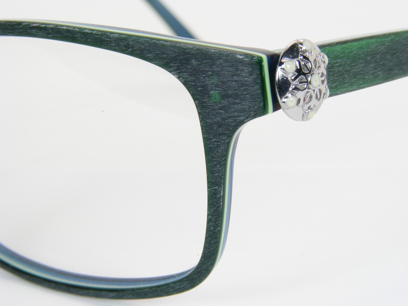 Charms 6266-2 Brushed Green /Mint /Blue UNIQUE RARE EYEGLASSES GLASSES 55-15-135