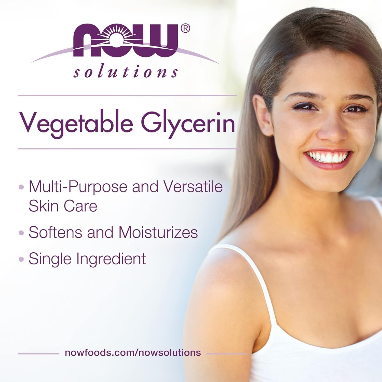 NOW Solutions, Vegetable Glycerin, 100% Pure, Versatile Skin Care, Softening and