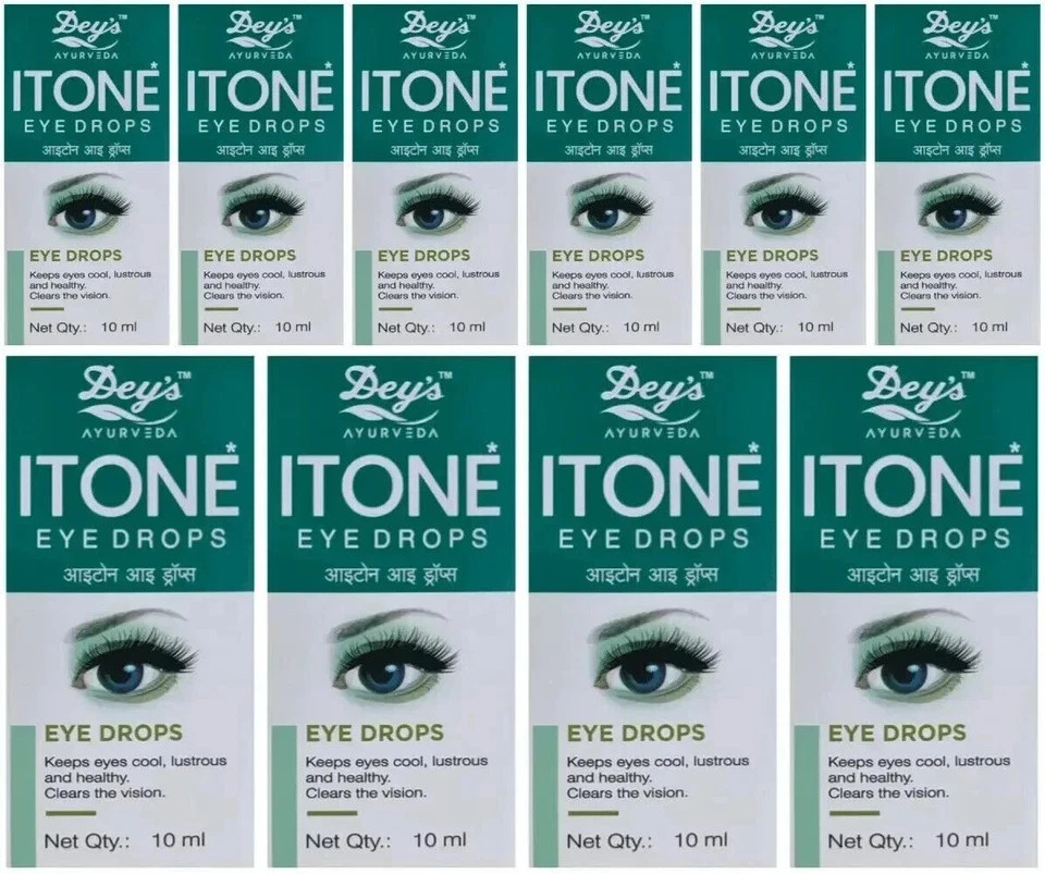 Itone Eye Drops 10ml × 10 | Ayurvedic Care for Redness Allergy Irritation | 2027
