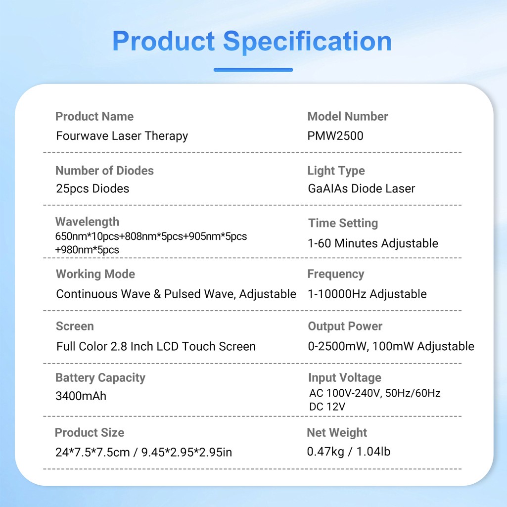 808nm+905nm+980nm Cold Laser Therapy Device for Shoulder Neck Back Chronic Pain