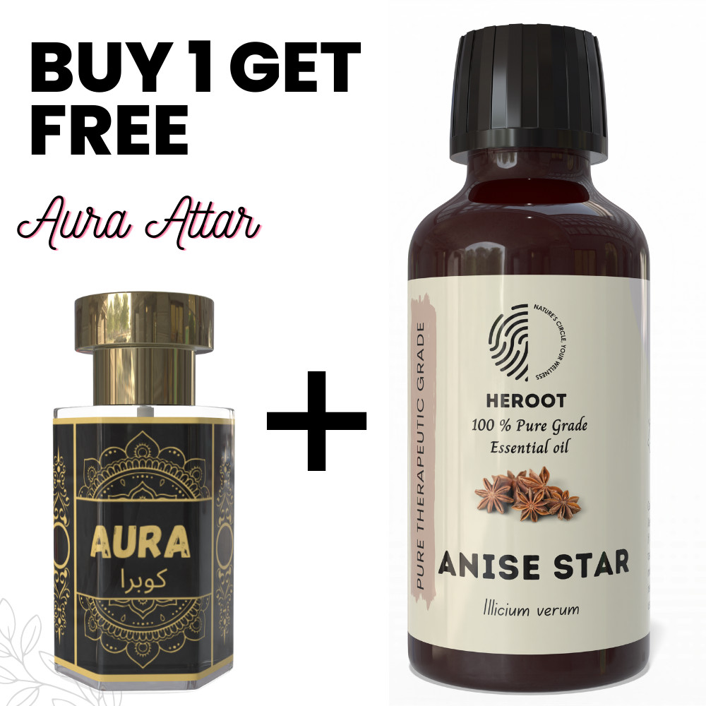 Anise Star Essential Oil 10ml Aromatherapy Diffuser Home Fragrance + Free Attar