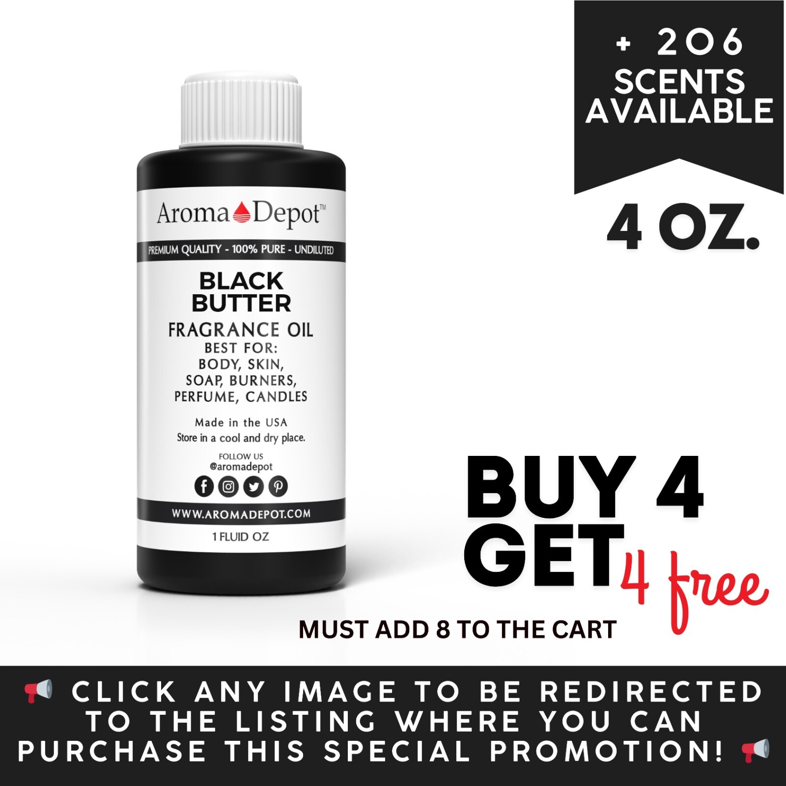 Black Cherry Fragrance Oil for Body, Candle, Soap, Lotions, Incense, & Diffusers