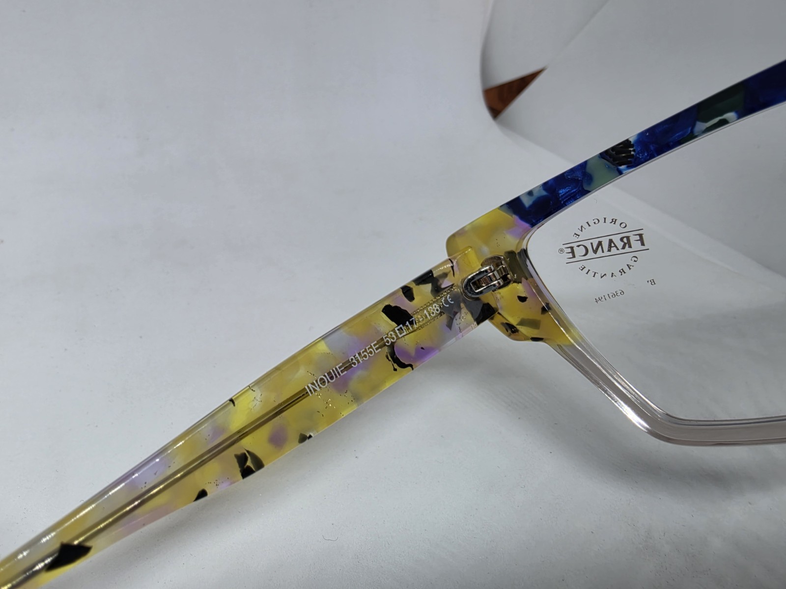 JEAN LAFONT PARIS INOUIE 3155E YELLOW BLUE EYEGLASSES NEW AUTHENTIC FRANCE
