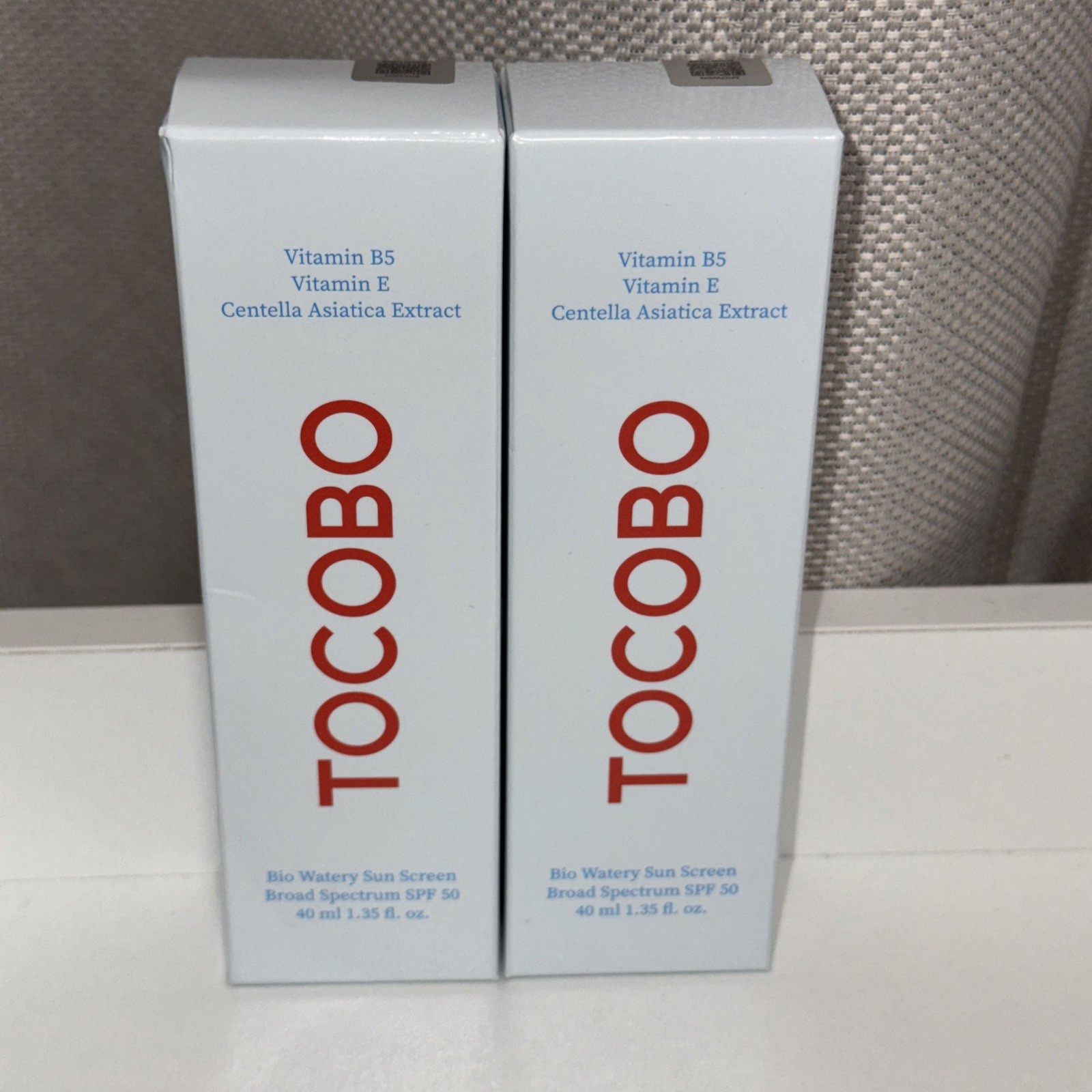 2x TOCOBO BIO WATERY SUN CREAM SPF50+ PA++++ 50ML Exp 03/27