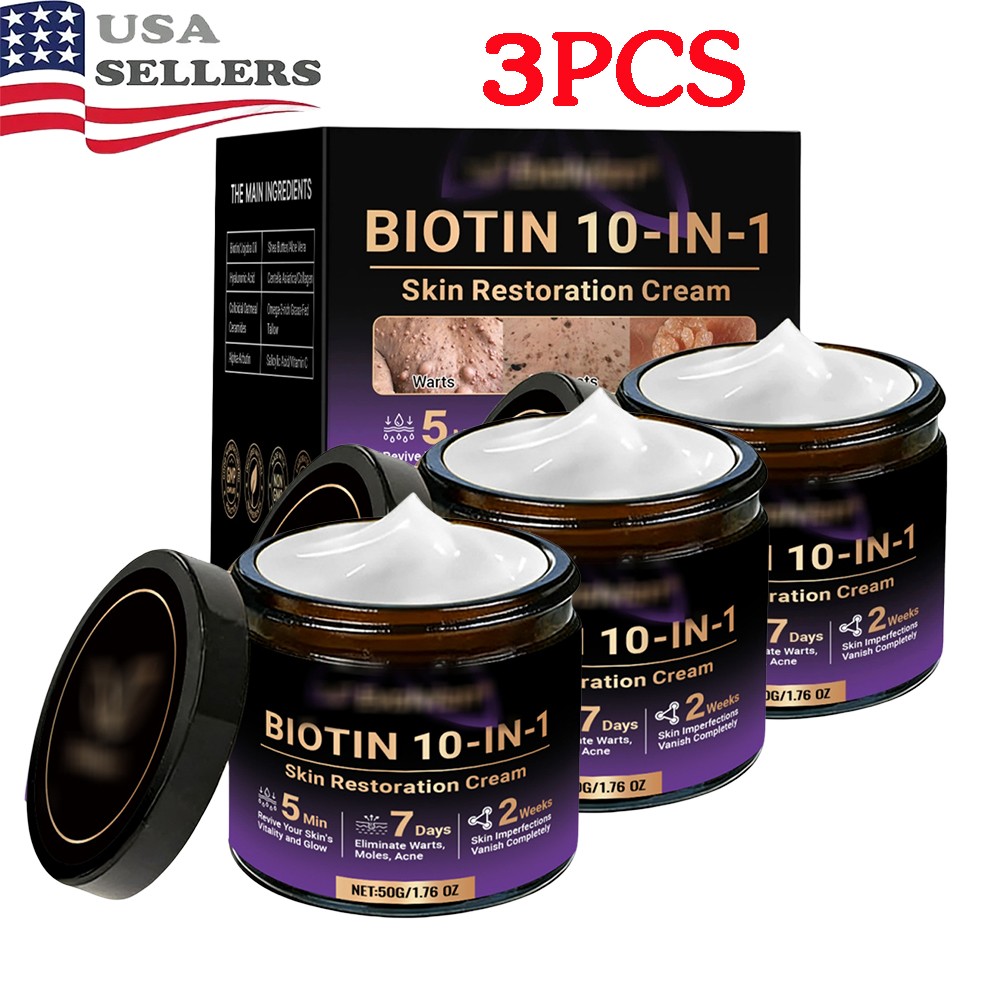 3x Biotin 10-in-1 Skin Restoration Cream, 2026 Professional Skin Treatment Cream