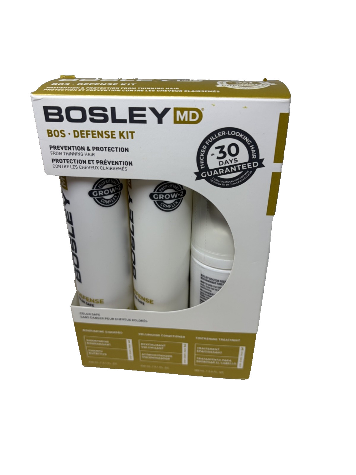 Bosley MD Bos Defense Color Safe Kit For Thicker Fuller Looking Hair in 30 day