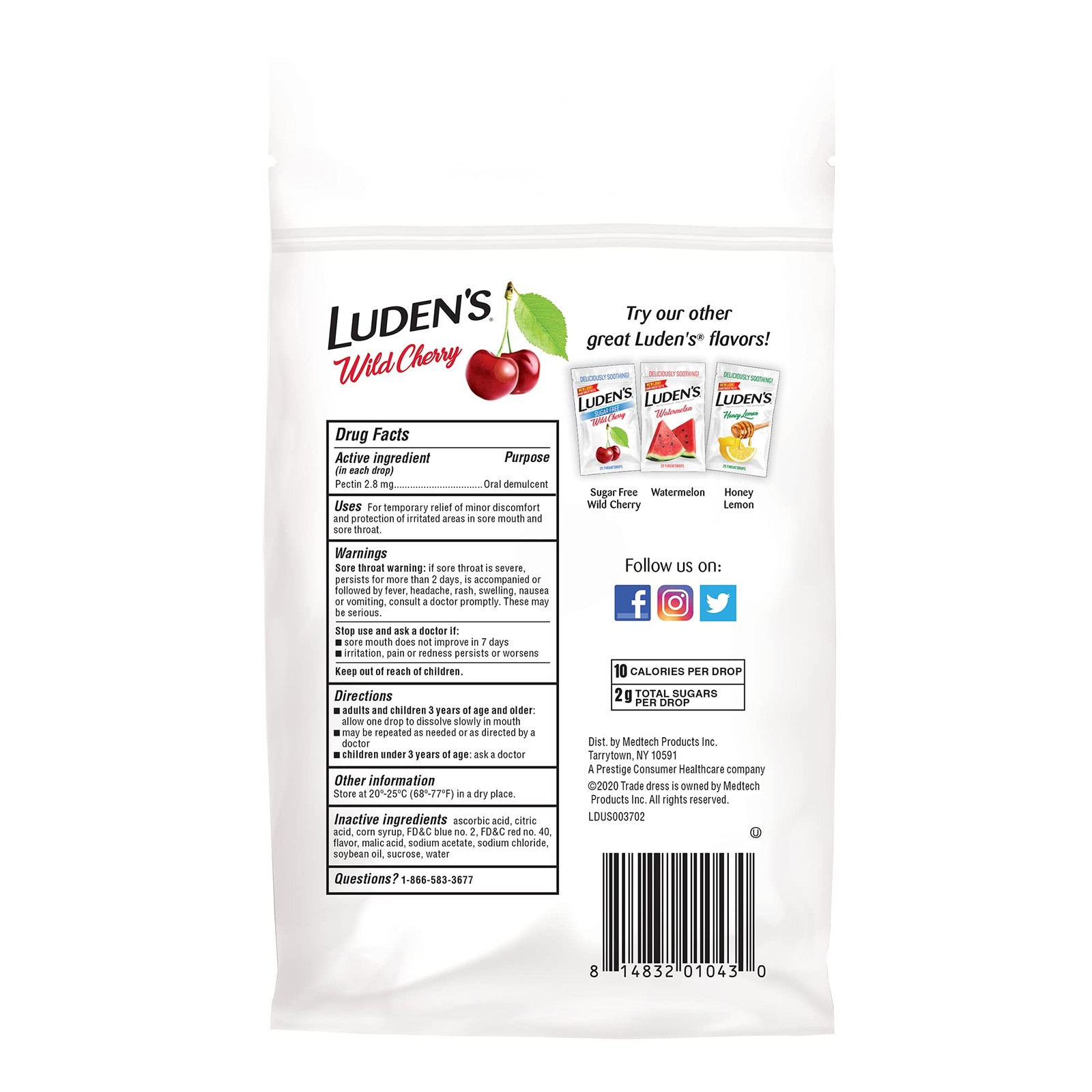 Luden’S Ludens Sore Throat Relief Lozenges For Minor Everyday Irritation Dry