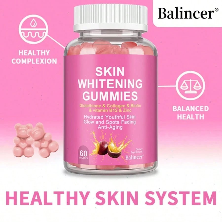 Glutathione Collagen Biotin Chewable Gummies 60 Count Adult Formula