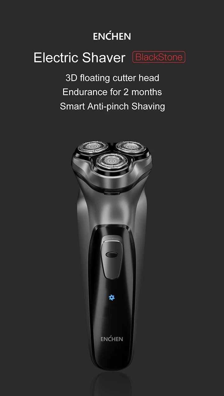 ENCHEN Rechargeable Cordless Mens Electric Rotary Shaver Razor Sideburn Trimmer