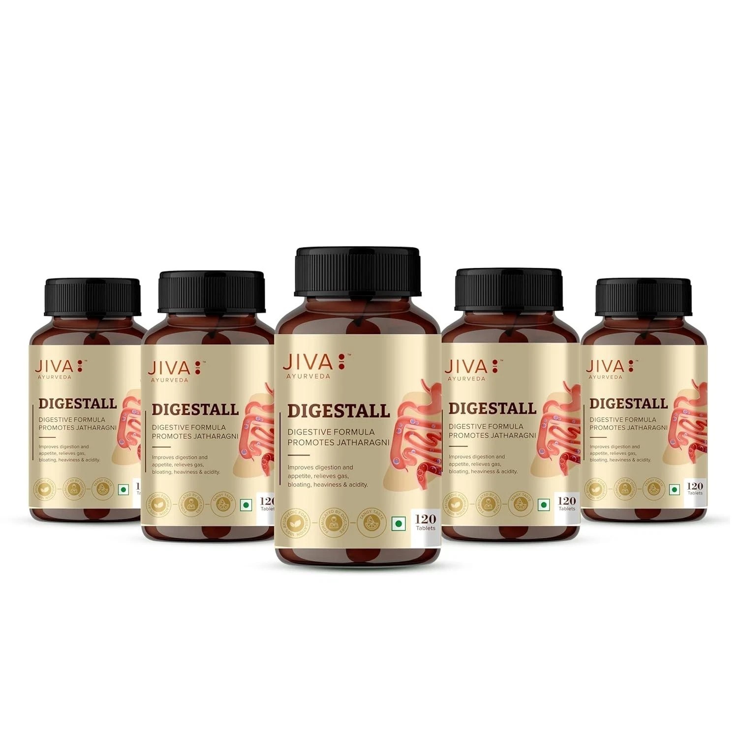 Digestall Tablet | Helpful In Indigestion, Bloating & Acidity (Pack of 5)