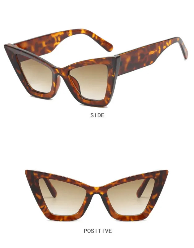 New Large Frame Triangle Cat-eye Sunglasses Europe And The United States Fashion
