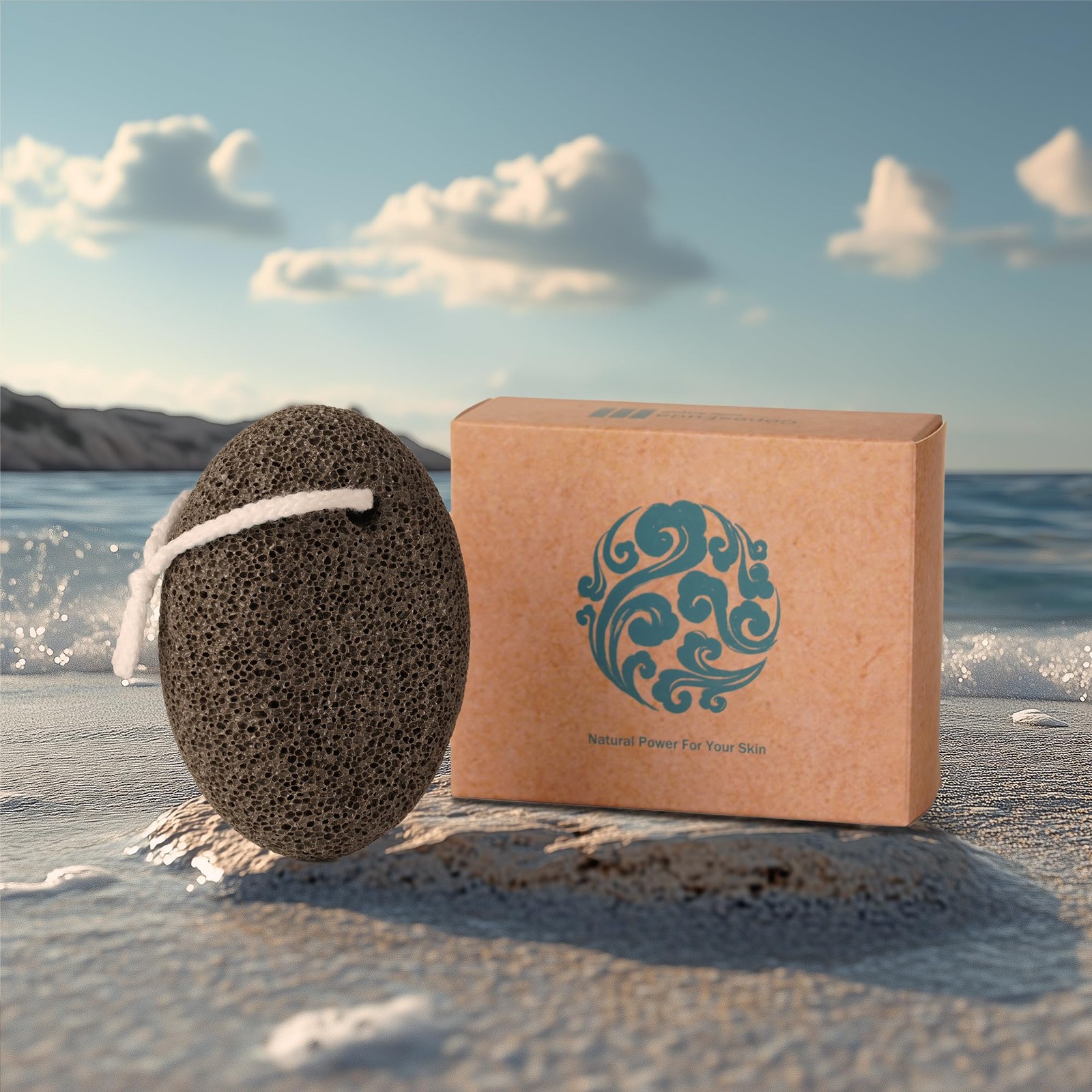Pumice Stone 3.9×2.8×1.6 in – Extra Thick Ergonomic Callus Remover for Feet