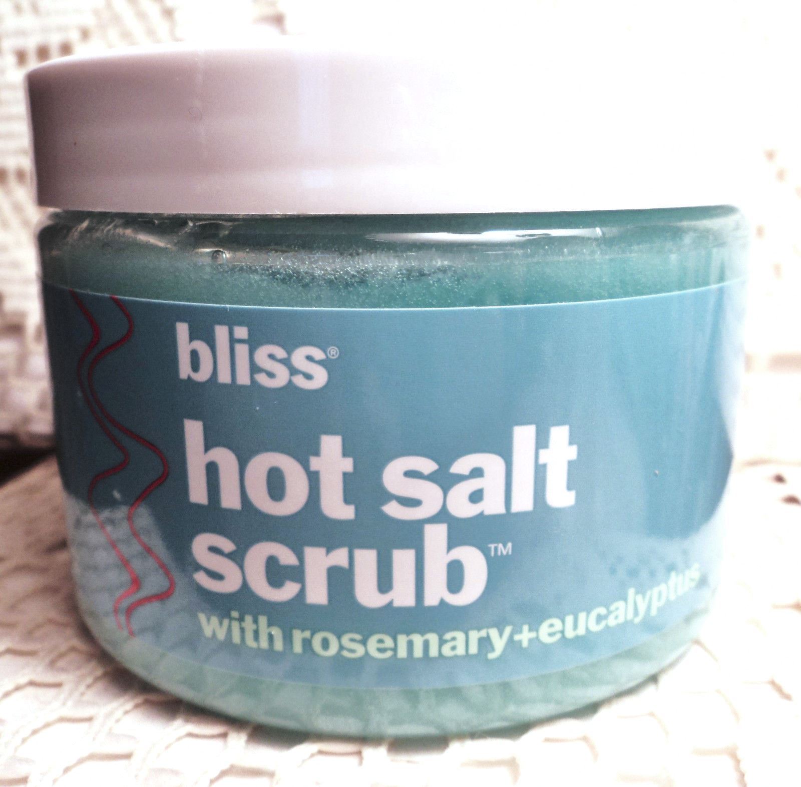 Bliss Hot Salt Scrub with Rosemary and Eucalyptus – 14.1 oz. – Sealed