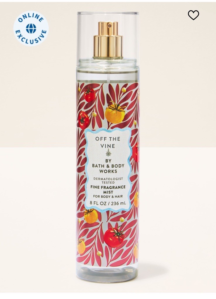 Off the Vine Fine Fragrance Mist 8 fl oz Dermatologist Tested