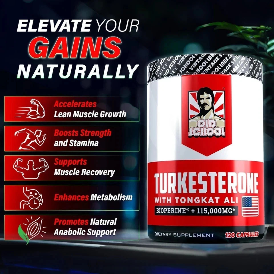 Turkesterone 15,000mg [Max Potency] + BioPerine® for High Absorption Supplement