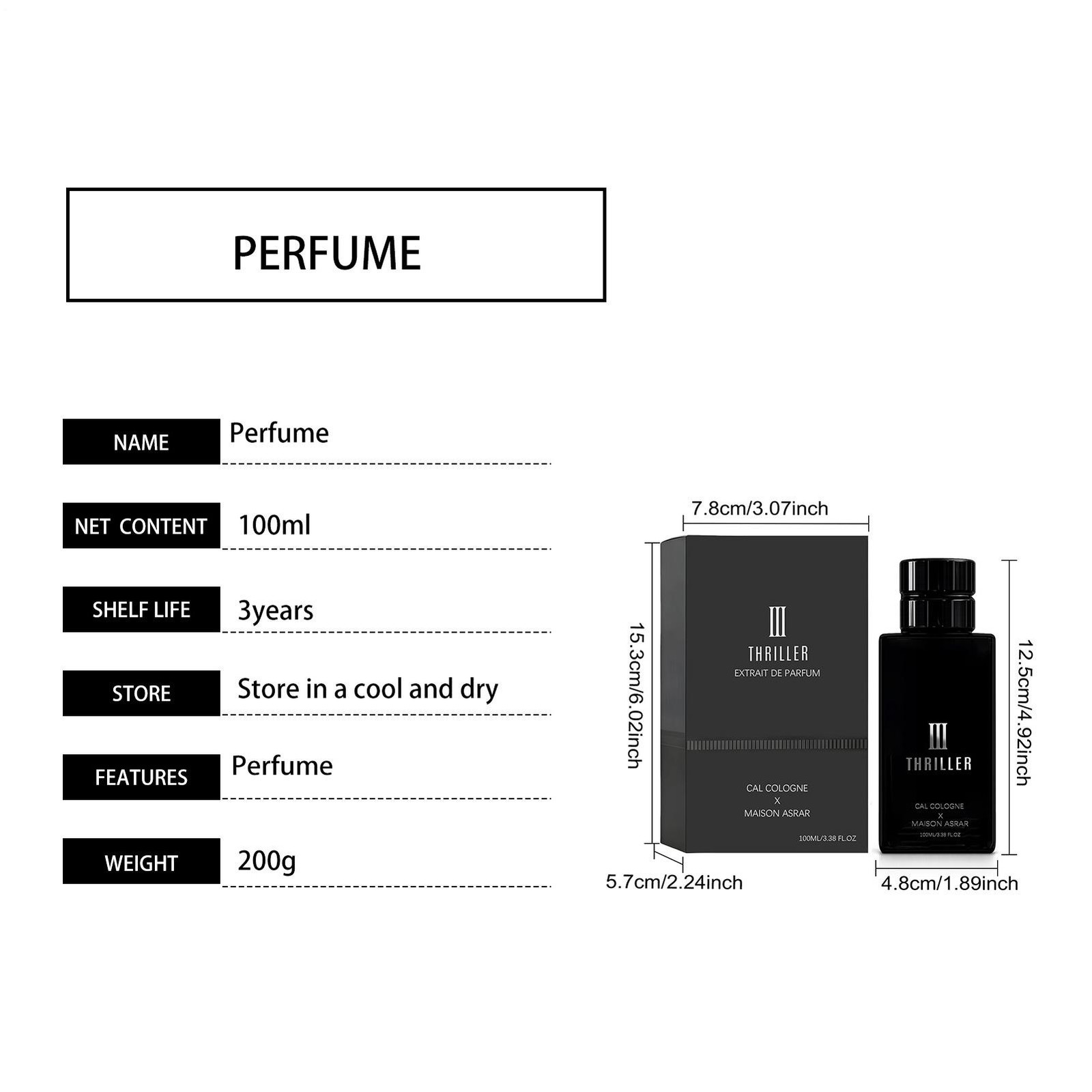 Maison Asrar X Cal Cologne III Thriller | Extrait de Parfum 100ml By Mison Asrar